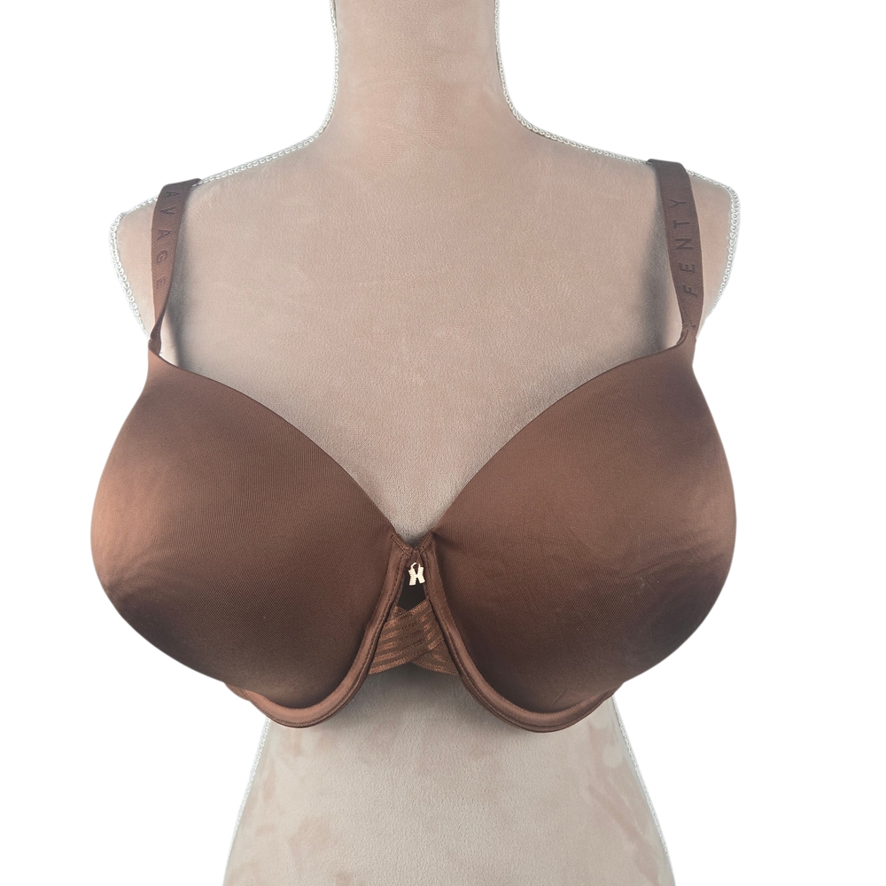 Savage X Fenty Core Microfiber T-Shirt Bra Brown Size 44D